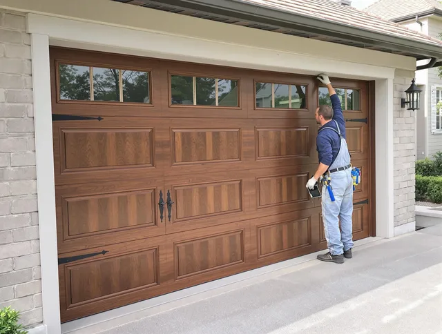 Custom garage door showcase by New Fairfield Garage Door Repair in New Fairfield
