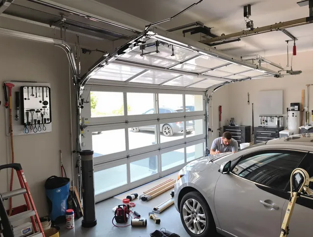 Garage door noise reduction service by New Fairfield Garage Door Repair in New Fairfield