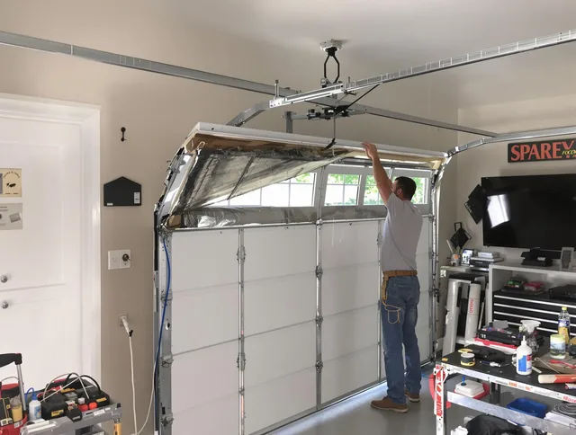 Garage door section replacement by New Fairfield Garage Door Repair in New Fairfield